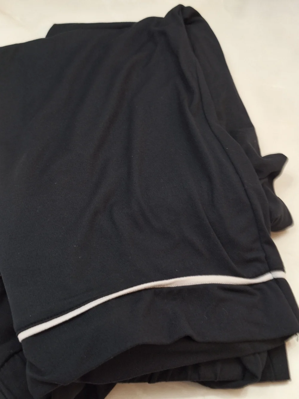 Lucky Brand Black Pajama Pants with White Piping
